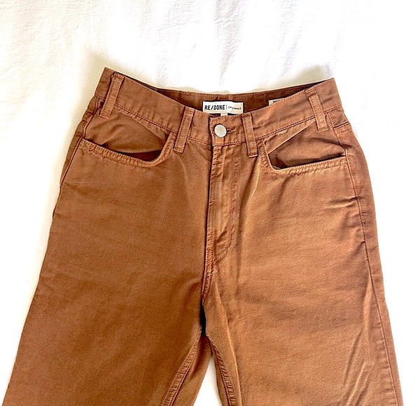 RE/DONE Brown Stove Pipe Jeans - Picture 6 of 12